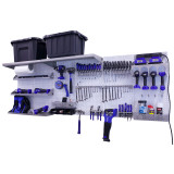 OmniWall Weekend Warrior Ultimate Tool Kit- Panel Color: White Accessory Color: Silver
